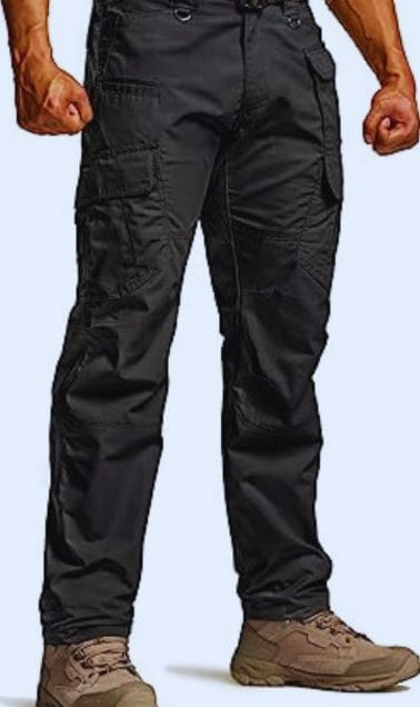 CQR Men's Tactical Pants, Hiking Work Pants, Water Resistant Ripstop Cargo Pants, Lightweight