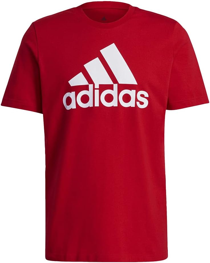 For Men's Essentials Single Jersey Linear T-Shirt - Adidas Embroidered Logo
