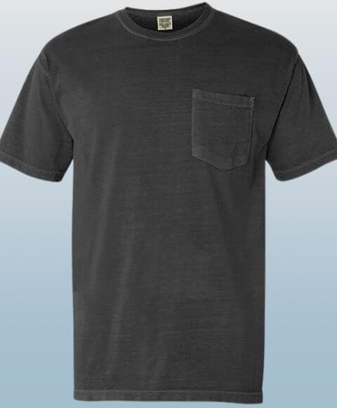 Men's Short Sleeve Adult Comfort Colors Pocket Tee Style -6030