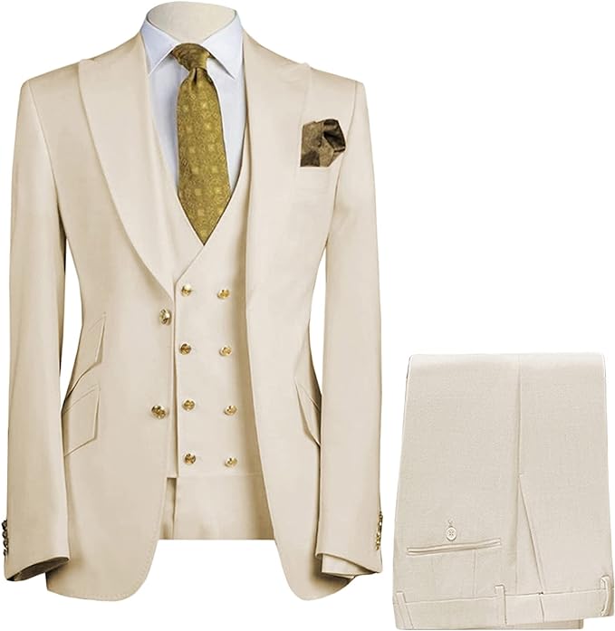 Men Vest Suit Winter Wedding Tuxedo Sets
