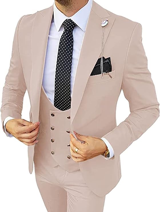 Zeattall Mens Suits Slim Fit Winter Wedding Suits